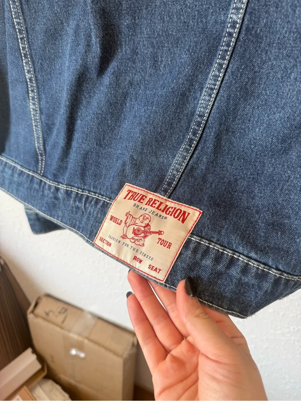 True Religion Print SN Denim Jacket